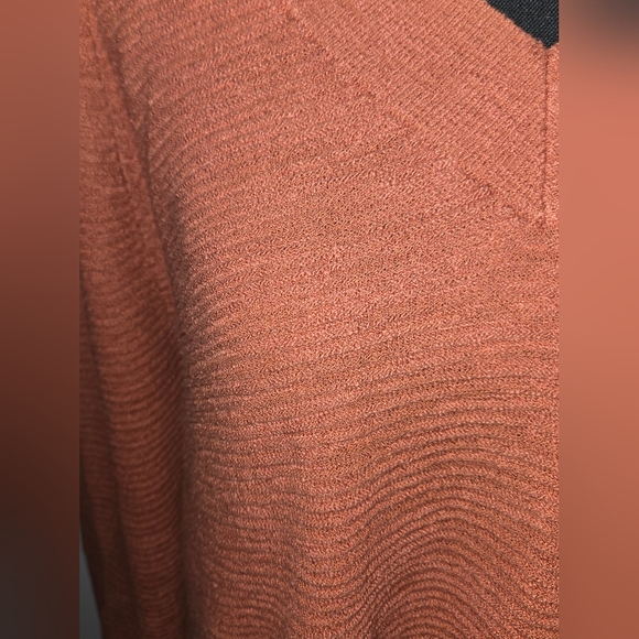 LOFT V-Neck Textured Sweater Amber Color Sz Sm - Picture 3 of 9
